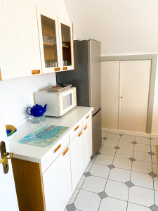 Arbeitsfl&auml;che der vollausgestatteten K&uuml;che Ferienwohnung 1 Traumzeit