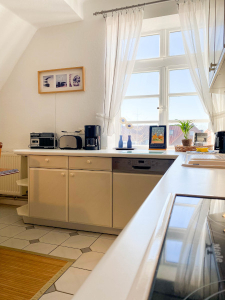 Arbeitsfl&auml;che der vollausgestatteten K&uuml;che Ferienwohnung 1 Traumzeit