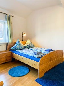 Doppelbett im Schlafzimmer 3 Ferienwohnung Traumzeit